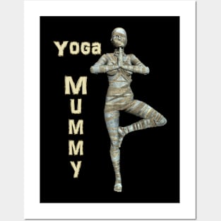 Yoga Mummy Tree Pose Posters and Art